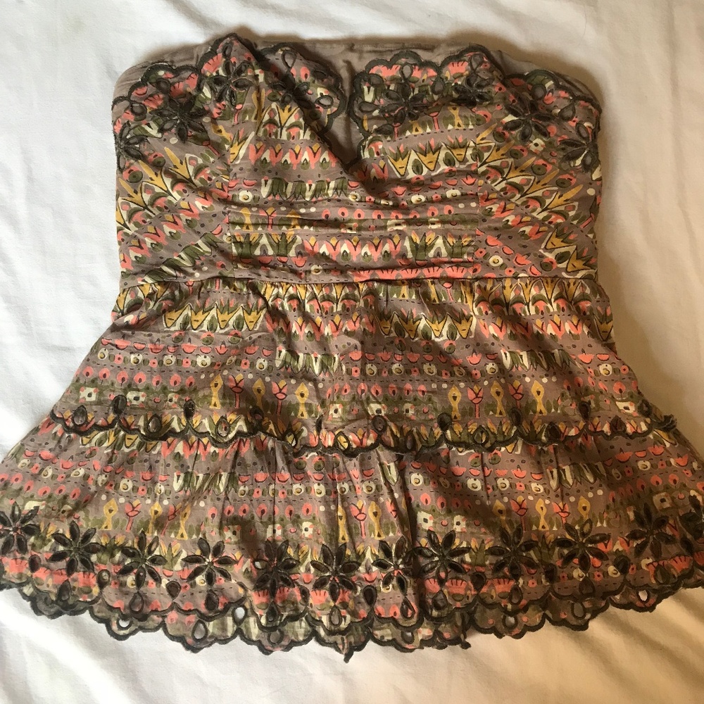 Embroidered Tube Top